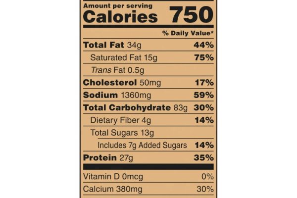 Digiorno regular pizza nutrition facts