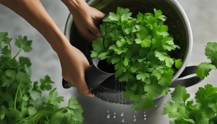 How often do i water cilantro plant